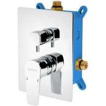 Novaservis - Metalia 58 - Miscelatore da incasso per 2 apparecchi con alloggiamento, cromo BOX58051R,0