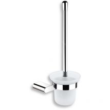 Novaservis - Titania Naty - Brosse wc murale avec support, verre dépoli/chrome 66633,0