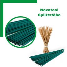 200x Novatool Spaliere 200x 25 cm x 3,0 mm I Grün I Pflanzstäbe Rankhilfe Bambus vielseitig einsetzbar