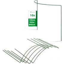 10x Novatool Spaliere 10 Strauchstützen halbrund 100x40x16 cm 5,5mm ø Staudenhalter Blumenhalter Rankgewächs Buschstütze Pflanzenstütze Blumenstütze