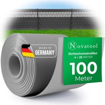 4x Novatool Zaunelement Sichtschutzstreifen-Rollen