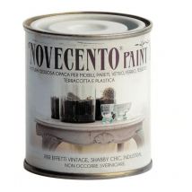 Pittura Gessosa Opaca Shabby Chic per Mobili Pareti Vetro Gesso Novecento Paint - Formato: 125 Ml - Colore: Lino