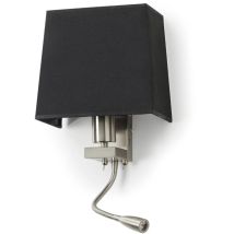 EXO - Wandleuchte Lesertilt Firenze 2x An-Aus E27 60w+Led Smd 3w 240lm Cri80 3000k Satin-Nickel