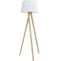 Pie de salón lars E27 42W Madera haya