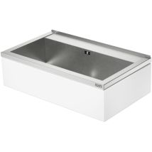 Kune NOVUM 80 Ausgussbecken Edelstahl – RAL 9010 – 80cm – 350cm – 220cm – Modernes Design für Innen- und Außenbereich