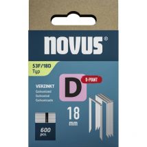 Novus - Graffette a filo metallico piatto - Tipo 53 f 600 pz. 042-0794 Dimensioni (l x l x a) 18 x 11.3 x 18 mm