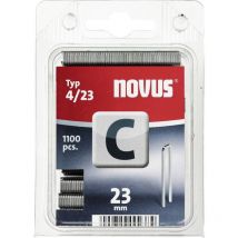 Novus - Graffette 1100 Pz. 042-0392 Tipo 4/23 dimensioni (l x b) 23 mm x 6 mm