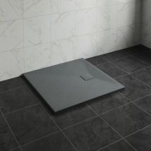 900 x 900mm smc Anthracite Square Slate Effect Bathroom Shower Tray - NRG