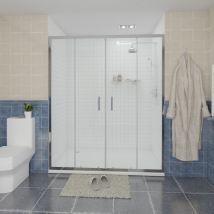 NRG - Sliding Shower Enclosure Door Walk In Glass Screen 1600 x 1900mm
