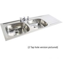 N.s.s - pland Double Bowl Single Drainer 1 Tap Hole rhd