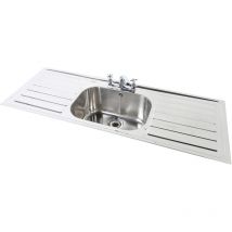 N.s.s - pland Single Bowl Double Drainer 2 Tap Holes FPS0073