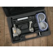 Nu Air - nuair Tacker-Set mit 100x 12x10mm, 100x 12x16mm Klammern, Sicherheitsbrille, Öl - schnell, effizient, kompatibel mit Kompressor