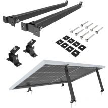 NuaSol Lot de 2 supports de centrales électriques de balcon Support de panneau solaire réglable pour installations photovoltaïques Angle