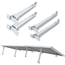 Lot de 2 supports de fixation pour centrale électrique de balcon Support de panneau solaire réglable pour installations photovoltaïques Angle