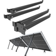 NuaSol Lot de 2 supports de fixation pour centrale électrique de balcon Support de panneau solaire réglable pour installations photovoltaïques Angle