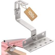 NuaSol-NuaFix 100x crochets de toit pour installations PV profilés en aluminium