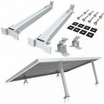 Nuasol - NuaFix Adjustable Bracket 15-30° Photovoltaic Solar Panels Balcony Power Plant Silver
