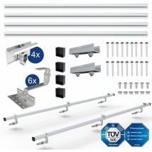 NuaSol Photovoltaic Solar Panel Bracket 2 Mounting Set I 35 mm End Clamps