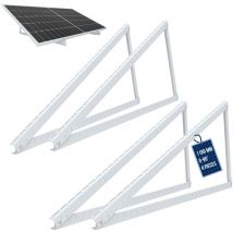 Nuasol - Soporte para panel solar, hasta 118 cm, techo plano, módulo solar pv, ajustable 0-90°, juego de 4, aluminio, material de montaje