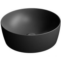 GSI - nubes compteur top céramique lavabo dia 40cm, noir mat