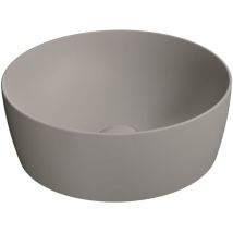 Nubes comptoir top céramique lavabo dia 40cm, tortora matt