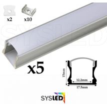 Sysled - Nuevo kit de cinta profesional 3014 - 244 leds/m - 5 metros Blanco cálido en el interior (IP20) Fuente de alimentación 15A: Incluye