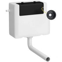 Nuie Concealed Cistern and Matt Black Traditional Round Dual Flush Push Buttons - XTY8T02