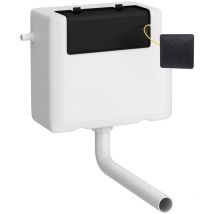 Mode - Nuie Concealed Cistern and Matt Black Square Dual Flush Plate - XTY8M02