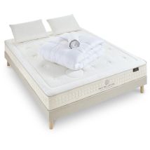 Nuit De Coton Pack Prêt À Dormir Prelude 2.0 140x190 Cm Matelas Latex + Sommier + Accessoires