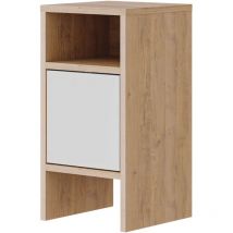 Nuit de nuit Albion Roble Safir y Blanco 30x58x30cm chambre