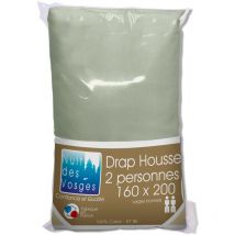 Cotoval Lenzuolo in Cotone Tinta Unita, Grigio Topo, 160 x 200 - Nuit Des Vosges