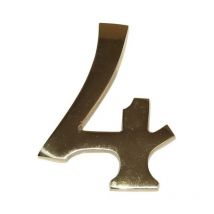 Números para puerta del 1 al 9. 10cm. elegir número y acabado. acabado latonado número cuatro