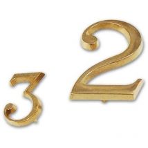 Numero 0 in Ottone misura 80 mm Con pioli di fissaggio