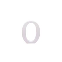 Número 0 decorativo de madera 3D – 11 cm – Color blanco – Ideal para personalizar espacios y eventos