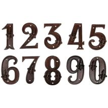 Numero 0 in ghisa cstyle da muro parete segna via
