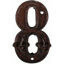 Numero civico in ghisa 8 11,4x7,1x1cm
