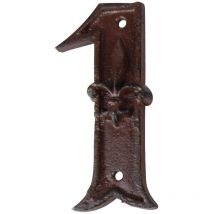 Numero civico 1 in ghisa 11,4x4,9x1cm