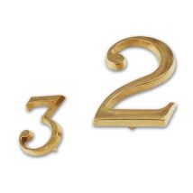 Numero 2 in Ottone misura 40 mm con pioli di fissaggio