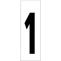 Numéro adhésif 46x140 mm. n° 1