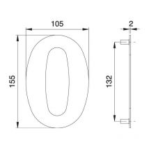 EDI - Número de casa dígito 0 va ma 150 mm An.105 mm
