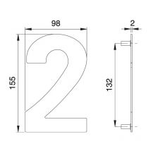 EDI - Número de casa dígito 2 va ma 150 mm An. 98 mm