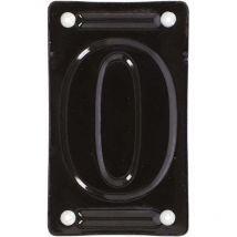 Numéro de maison en fer émaillé Chiffre 0