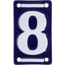 Numéro de maison en fer émaillé Chiffre 8