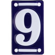 Numéro de maison en fer émaillé Chiffre 9