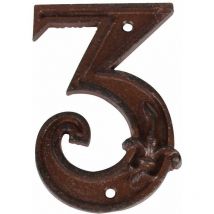 Numéro de maison en fonte Chiffre 3
