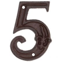 Numéro de maison 5 en fonte