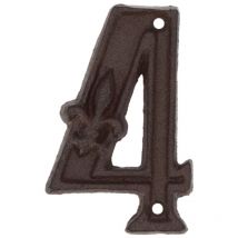 Numéro de maison 4 en fonte