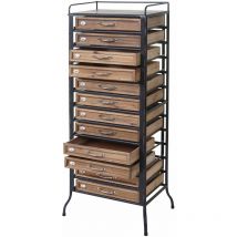 Nunca usado] Armario boticario HHG 070, madera maciza de abeto aspecto shabby vintage 129x55x38cm