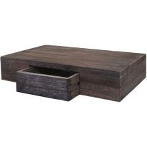 HHG - nunca usado] Estante de pared Oise, estante con cajón, 40cm, marrón shabby