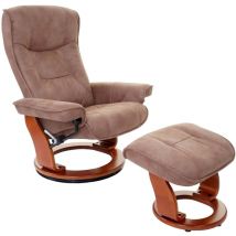 [NUNCA USADO] MCA Sillón relax Hamilton, taburete sillón TV, tela/textil 130kg cargable, marrón antiguo, color miel